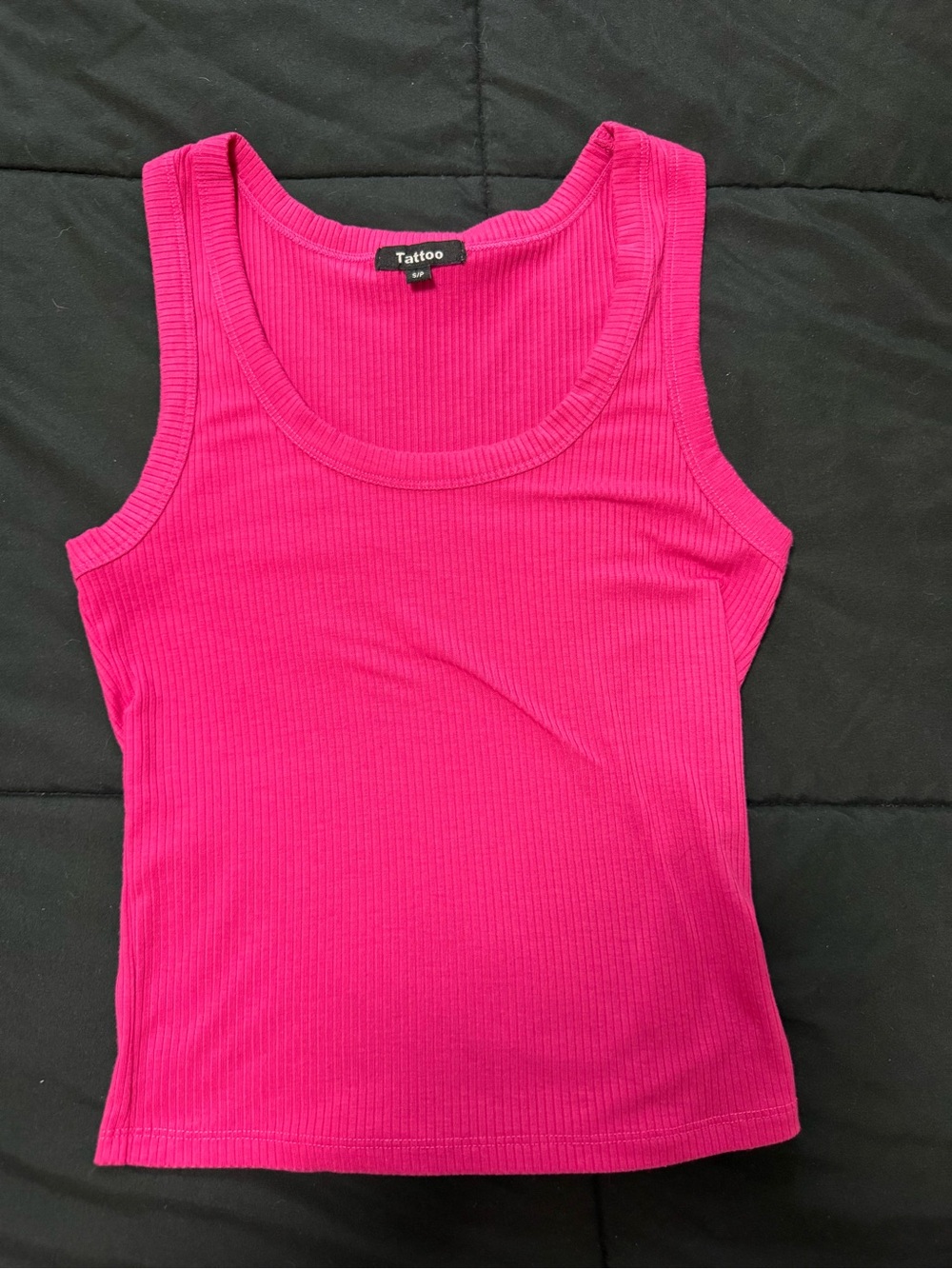 Eclipse Hot Pink Ribbed Tank Top - Women's Sleeveless Tee